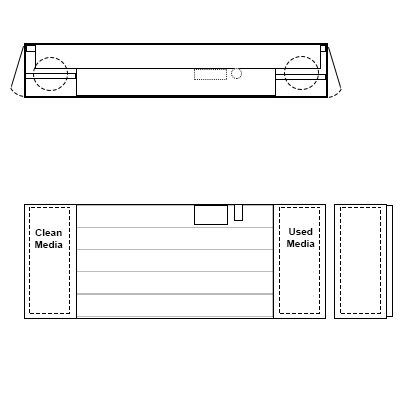 Aire-Loc Horizontal AutoRoll 1 Roll Media Inside Drive 3-Ft High 75-Inch Wide