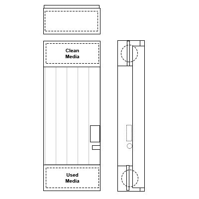 Aire-Loc Vertical AutoRoll 1 Roll Media Inside Drive 4-Ft High 110-Inch Wide
