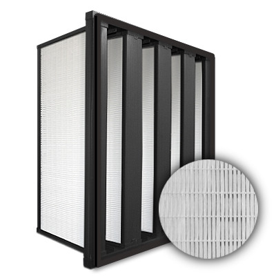 24x24x12 HighCell Turbine V-Cell ASHRAE 95% Gas Turbine Filter Pastic Frame w/Single Header Gasket Up Stream