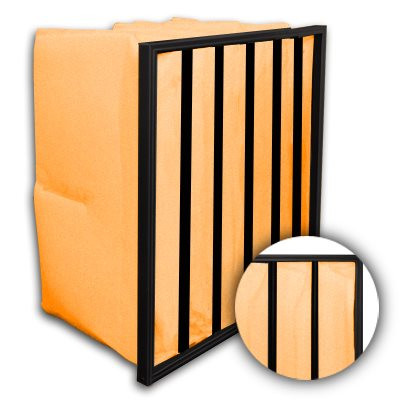 Flo-Pak 6 Pocket ASHRAE 65% (MERV 11) Fiberglass Oil Mist Bag Filter 24x24x30