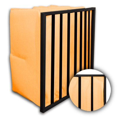 Flo-Pak 8 Pocket ASHRAE 65% (MERV 11) Fiberglass Oil Mist Bag Filter 12x24x36