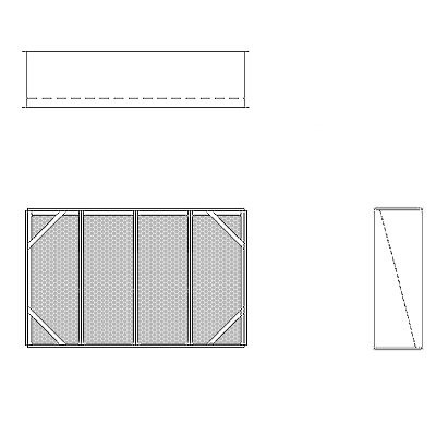 Aire-Loc Diffuser Section for Standard Housing 2 1/2 High 4 Wide
