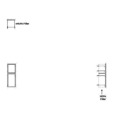 Aire-Loc HEPA Front Load Grid Assembly 1 1/2 High 1/2 Wide 6-Inch HEPA Filter
