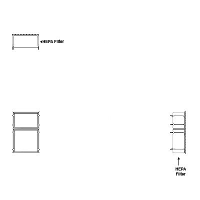Aire-Loc HEPA Front Load Grid Assembly 1 1/2 High 1 Wide 6-Inch HEPA Filter