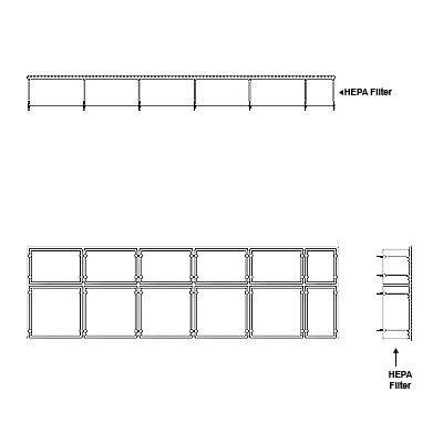 Aire-Loc HEPA Front Load Grid Assembly 1 1/2 High 5-1/2 Wide 6-Inch HEPA Filter