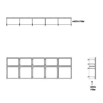 Aire-Loc HEPA Front Load Grid Assembly 1 1/2 High 5 Wide 6-Inch HEPA Filter