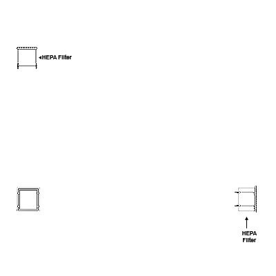 Aire-Loc HEPA Front Load Grid Assembly 1/2 High 1/2 Wide 6-Inch HEPA Filter