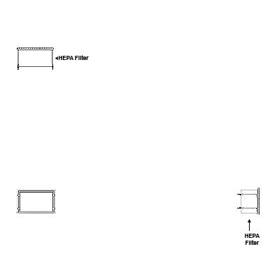 Aire-Loc HEPA Front Load Grid Assembly 1/2 High 1 Wide 6-Inch HEPA Filter