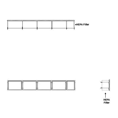 Aire-Loc HEPA Front Load Grid Assembly 1/2 High 4-1/2 Wide 6-Inch HEPA Filter