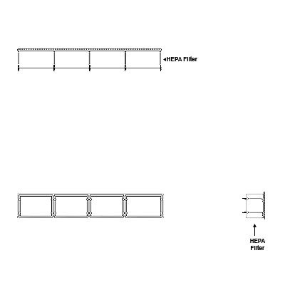 Aire-Loc HEPA Front Load Grid Assembly 1/2 High 4 Wide 6-Inch HEPA Filter