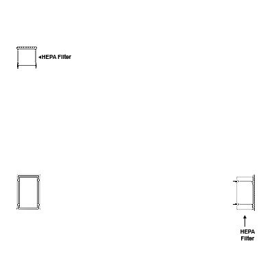 Aire-Loc HEPA Front Load Grid Assembly 1 High 1/2 Wide 6-Inch HEPA Filter