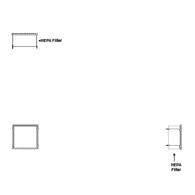 Aire-Loc HEPA Front Load Grid Assembly 1 High 1 Wide 6-Inch HEPA Filter