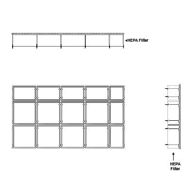 Aire-Loc HEPA Front Load Grid Assembly 2 1/2 High 4-1/2 Wide 6-Inch HEPA Filter