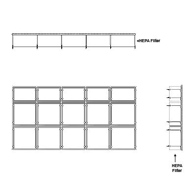 Aire-Loc HEPA Front Load Grid Assembly 2 1/2 High 5 Wide 6-Inch HEPA Filter