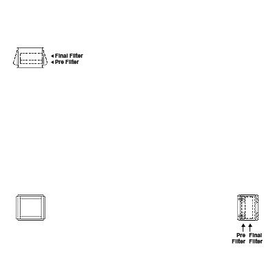Aire-Loc Side Access Double Flat Bank Filter Housing 1/2 High 1/2 Wide 2-Inch Pre-Filter / 2-Inch Final-Filter