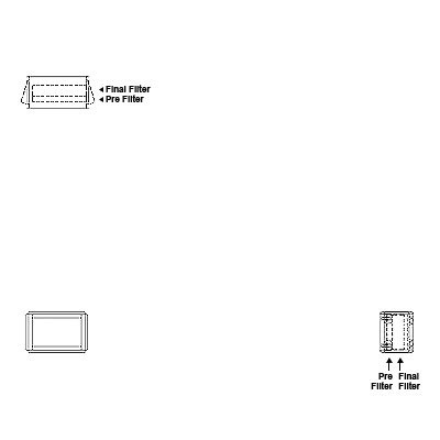 Aire-Loc Side Access Double Flat Bank Filter Housing 1/2 High 1 Wide 2-Inch Pre-Filter / 2-Inch Final-Filter