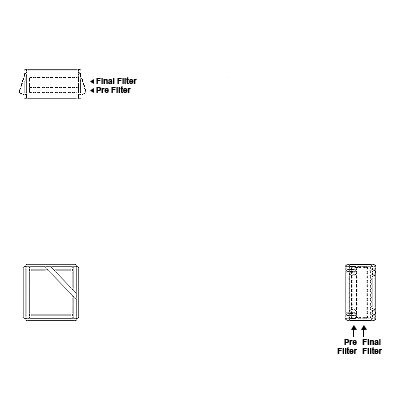 Aire-Loc Side Access Double Flat Bank Filter Housing 1 High 1 Wide 2-Inch Pre-Filter / 2-Inch Final-Filter