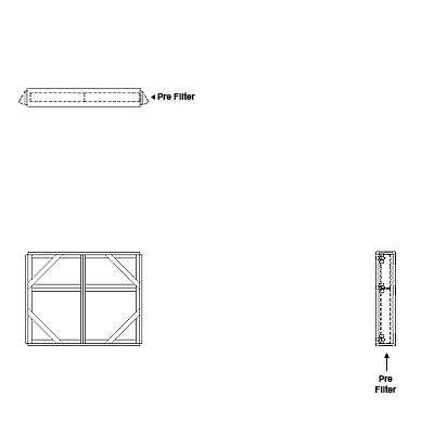 Aire-Loc Side Access Flat Bank Filter Housing 1-1/2 High 2 Wide 2-Inch Pre-Filter