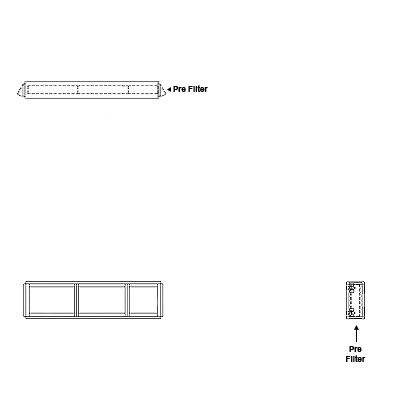 Aire-Loc Side Access Flat Bank Filter Housing 1/2 High 2-1/2 Wide 2-Inch Pre-Filter