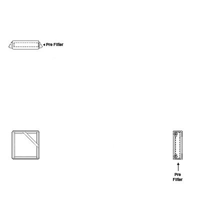 Aire-Loc Side Access Flat Bank Filter Housing 1 High 1 Wide 2-Inch Pre-Filter