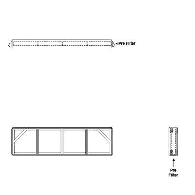 Aire-Loc Side Access Flat Bank Filter Housing 1 High 4 Wide 2-Inch Pre-Filter