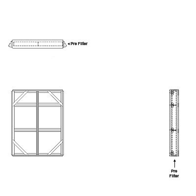 Aire-Loc Side Access Flat Bank Filter Housing 2-1/2 High 2 Wide 2-Inch Pre-Filter