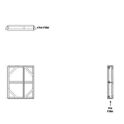 Aire-Loc Side Access Flat Bank Filter Housing 2 High 1-1/2 Wide 2-Inch Pre-Filter