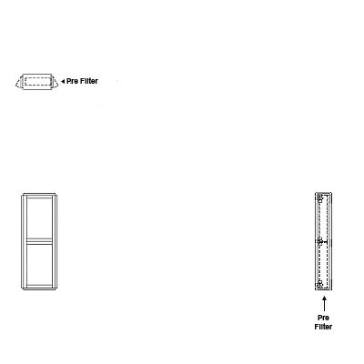 Aire-Loc Side Access Flat Bank Filter Housing 2 High 1/2 Wide 2-Inch Pre-Filter