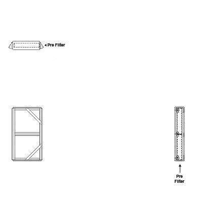Aire-Loc Side Access Flat Bank Filter Housing 2 High 1 Wide 2-Inch Pre-Filter