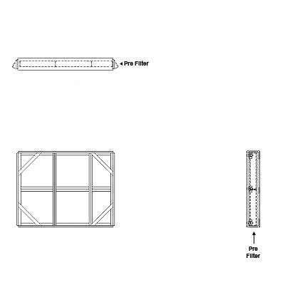 Aire-Loc Side Access Flat Bank Filter Housing 2 High 2-1/2 Wide 2-Inch Pre-Filter