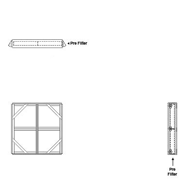 Aire-Loc Side Access Flat Bank Filter Housing 2 High 2 Wide 2-Inch Pre-Filter