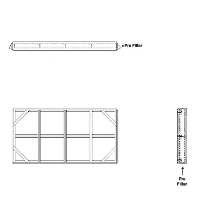 Aire-Loc Side Access Flat Bank Filter Housing 2 High 4 Wide 2-Inch Pre-Filter