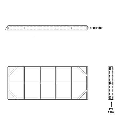 Aire-Loc Side Access Flat Bank Filter Housing 2 High 5 Wide 2-Inch Pre-Filter