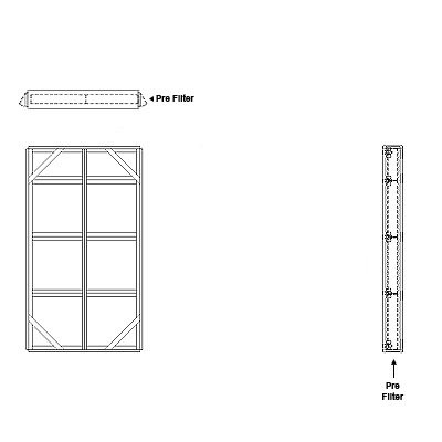 Aire-Loc Side Access Flat Bank Filter Housing 3-1/2 High 2 Wide 2-Inch Pre-Filter