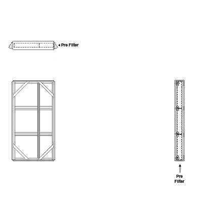 Aire-Loc Side Access Flat Bank Filter Housing 3 High 1-1/2 Wide 2-Inch Pre-Filter