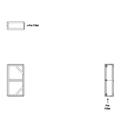 Aire-Loc Side Access Flat Bank Filter Housing 2 High 1 Wide 4-Inch Pre-Filter