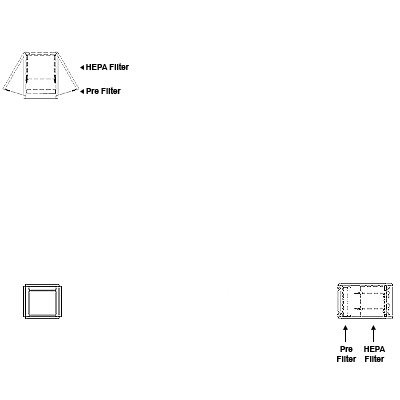 Aire-Loc Side Access HEPA Bolt-Lock Filter Housing 1/2 High 1/2 Wide No Pre-Filter 22-Inch Depth