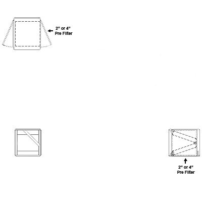 Aire-Loc Side Access V-Bank Filter Housing 1 High 1 Wide 4-Inch Pre-Filter