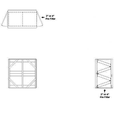 Aire-Loc Side Access V-Bank Filter Housing 2 High 2 Wide 2-Inch Pre-Filter