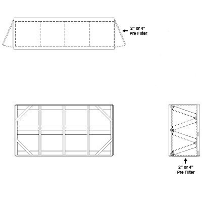 Aire-Loc Side Access V-Bank Filter Housing 2 High 4 Wide 2-Inch Pre-Filter