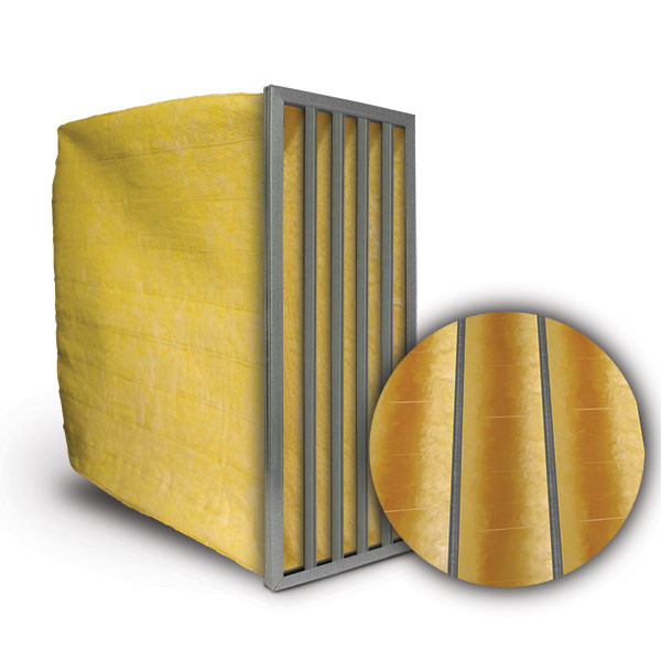 Flo-Pak 5 Pocket ASHRAE 95% (MERV 15) Fiberglass Bag Filter 24x12x12
