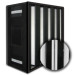 24x24x12 HighCell Turbine Black Box 5 V-Cell ASHRAE 95% Gas Turbine Filter Plastic Frame Box Style Gasket Both Sides